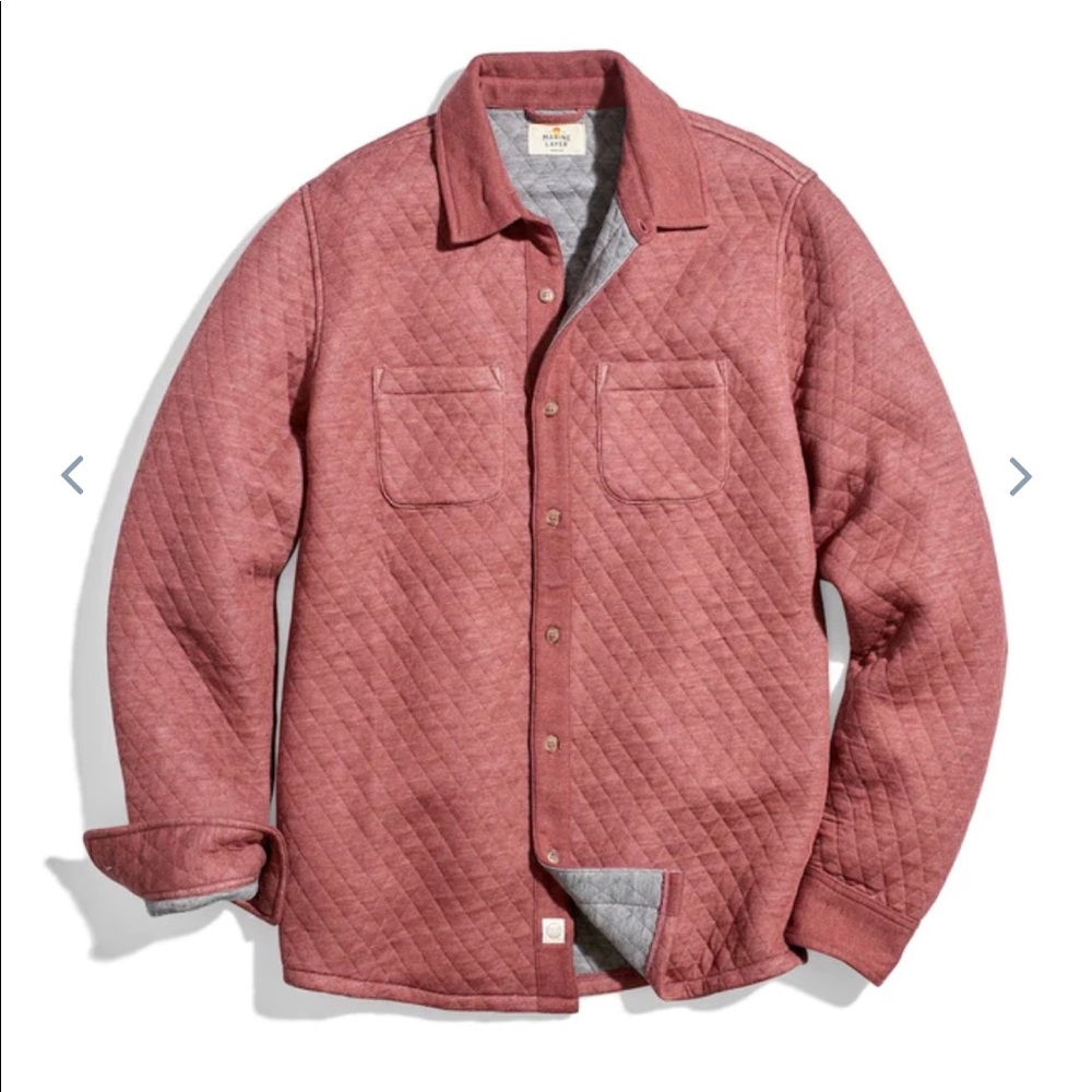 Corbet Quilted Overshirt in Cabernet Heather